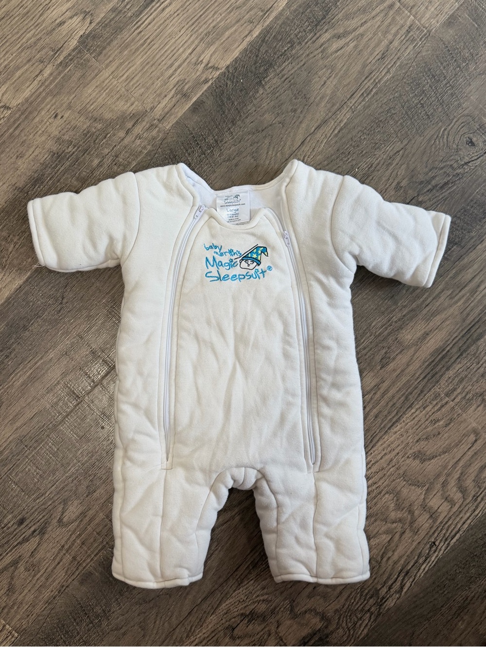 Baby Merlin's Magic Sleepsuit Ivory Cotton Zip Sleepsuit One Piece 6-9M